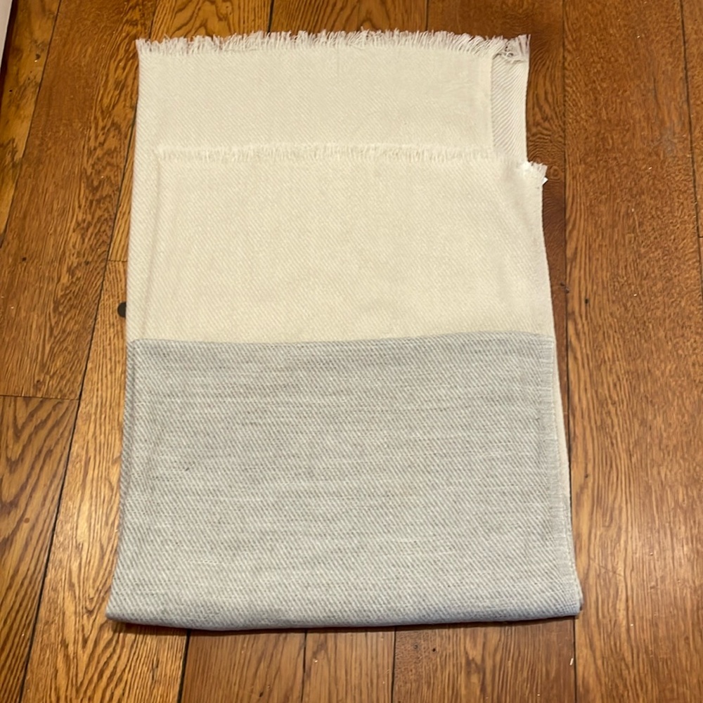 Toasty for winter large scarf (or shawl) from H&M. Grey and white.